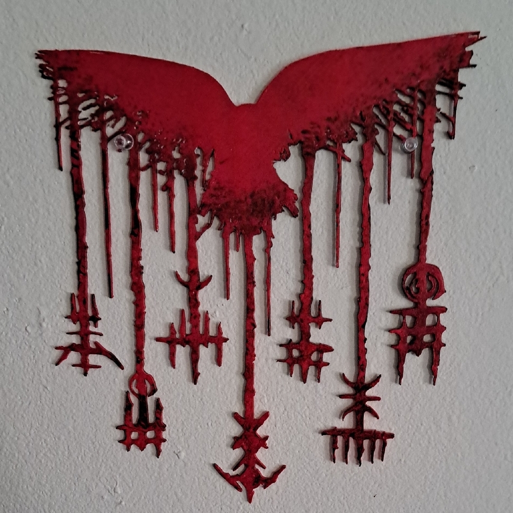 Red 3D Printed Wall Art Decor